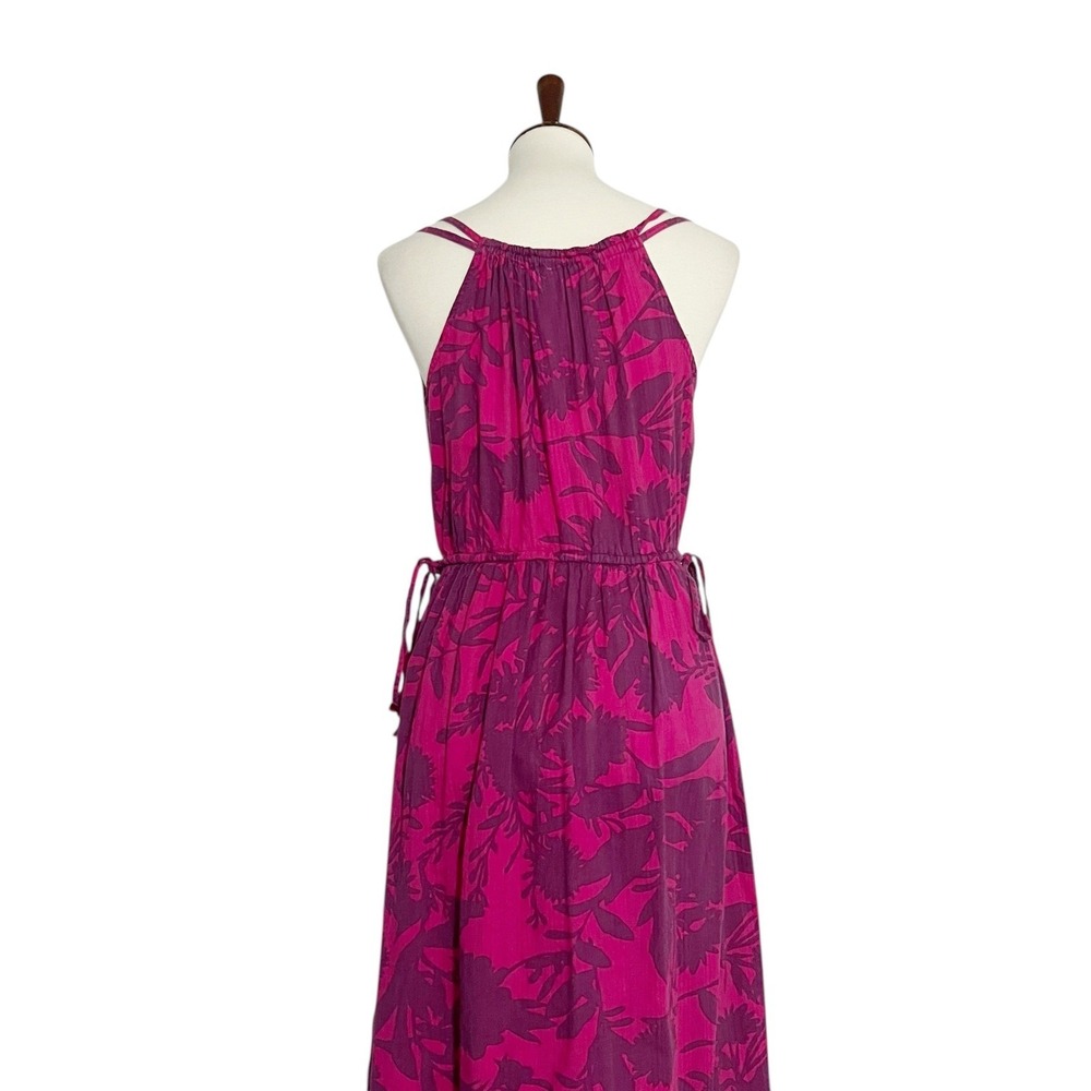 Anthropologie Saturday Sunday Yasmine Pink Purple Cotton Tiered Maxi Dress Small - Picture 8 of 11